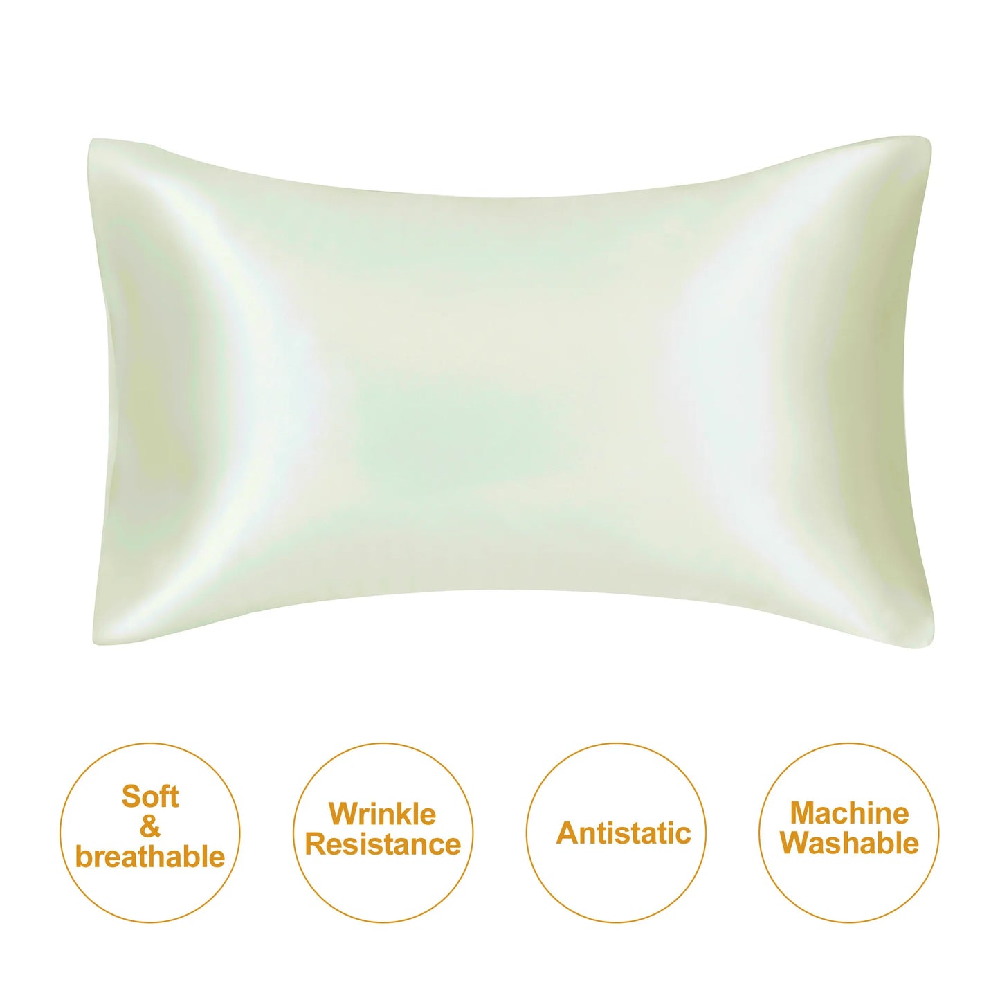 JuwenSilk silky stain pillowcase silky pillowcase natural silk pillowcase mulberry silk pillow case standard queen king