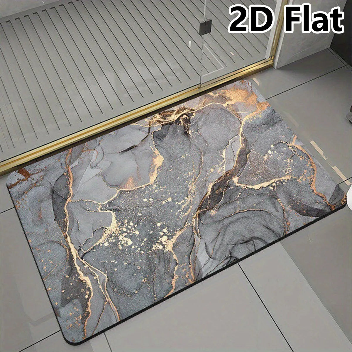 Diatom Mud Bath Floor Rug, Non-Slip Absorbent Mat with Rubber Base for Bathroom, Toilet, Kitchen and Home Entrance