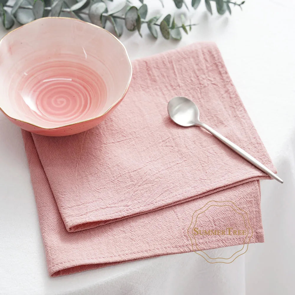 24 Pack 40cm x 40cm Cloth Napkins Washable Reusable Bulk Plain Cotton Table Napkin for Home Kitchen Dinner Wedding Decoration