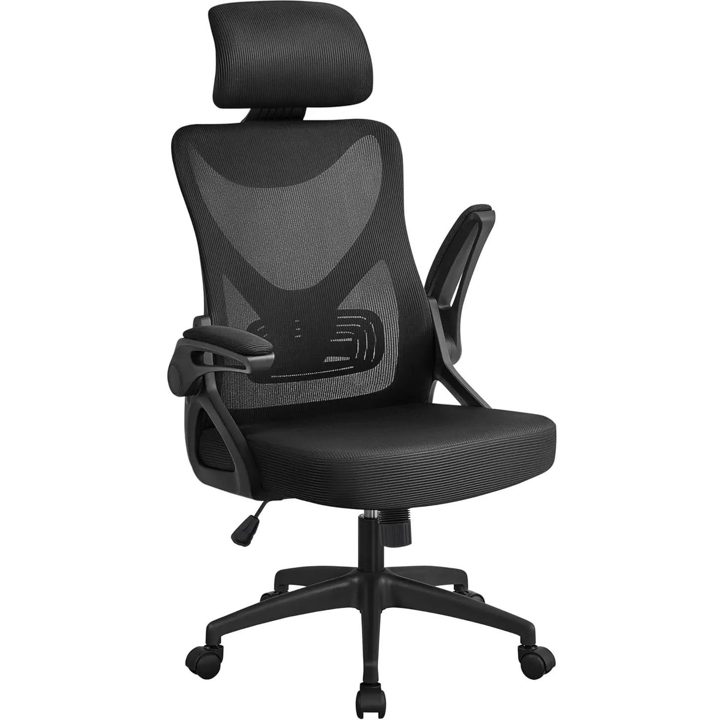 Ergonomic Office Chair, High Back Desk Chair with Headrest and Flip-up Armrest Lumbar Support for Home Office, Customized