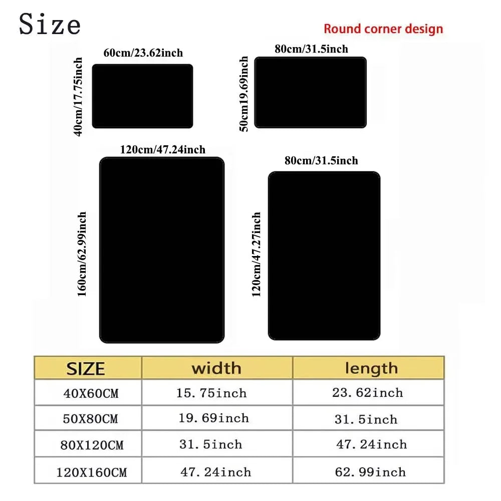 Retro Black Persian CARPET LIVE ROOM Luxury Home Decoration Bedroom Large Area Rugs Easy Cleaning Non-slip Floor Mats Bedside