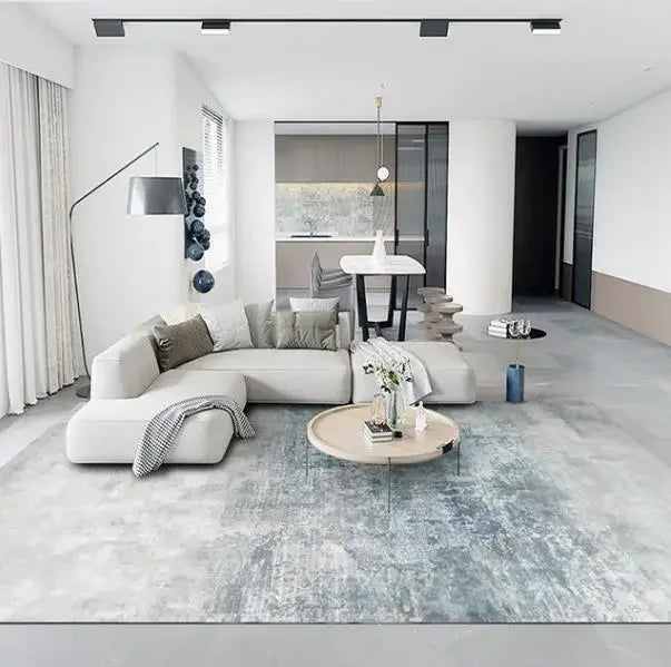 Light Luxury Carpets for Living Room Large Area Lounge Carpet Minimalist Bedroom Decor Gray Rug Home Soft Washable Floor Mat