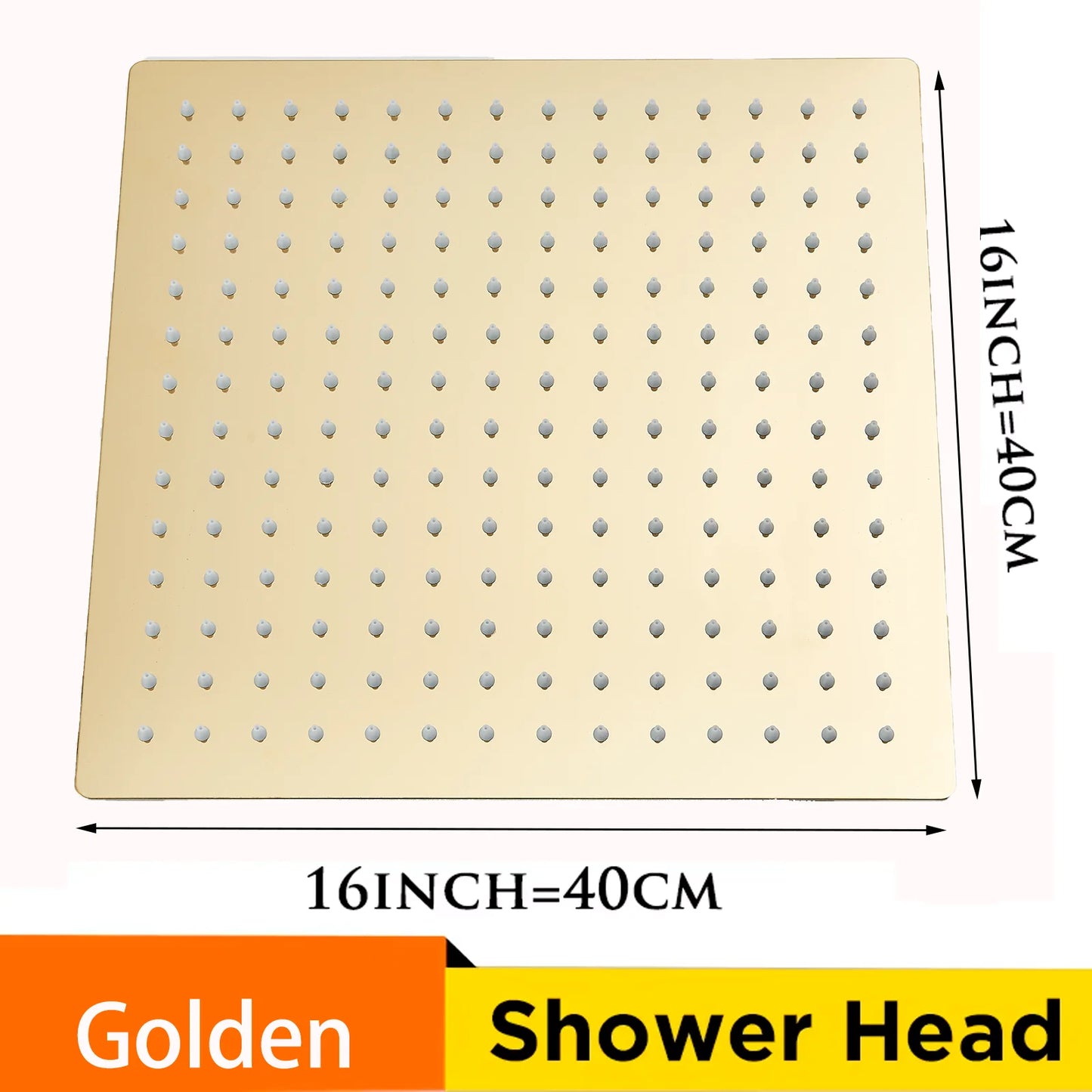 Wholesale And Retail 40cm * 40cm Rainfall Shower Head 16 Inch Ceiling Rain Shower Rain Shower Head 16 Inch