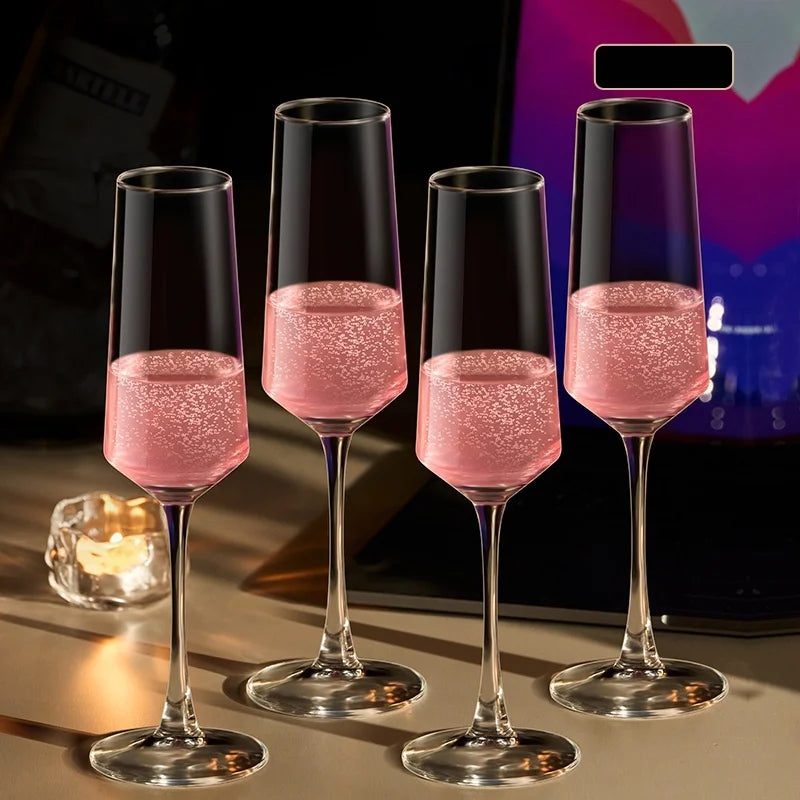 GIANXI French Vertical lines Champagne Glasses Home Glass Goblets High-end Red Wine Glasses White Wine Glasses Cocktail Glasses
