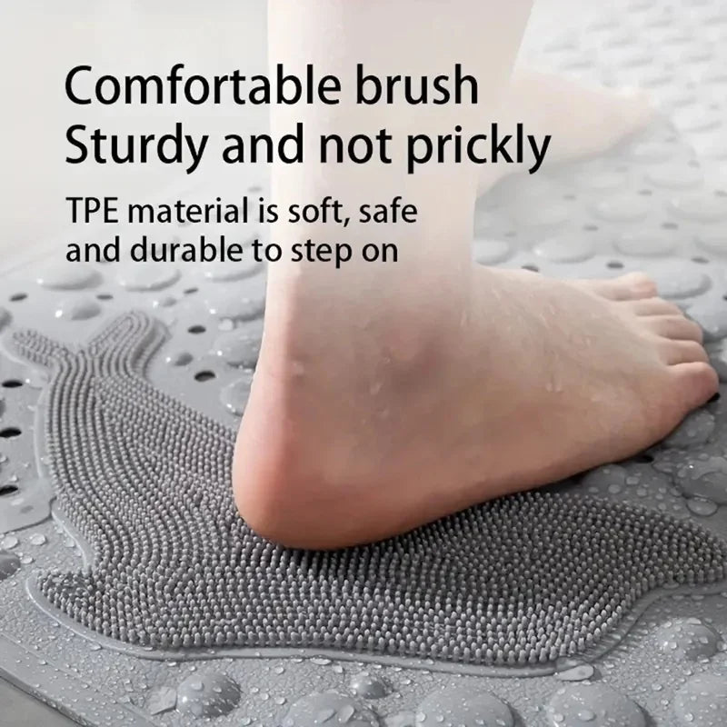 35x70cm Dolphin PVC Shower Mat, Waterproof Non-Slip Anti-Skid Bathroom Rug