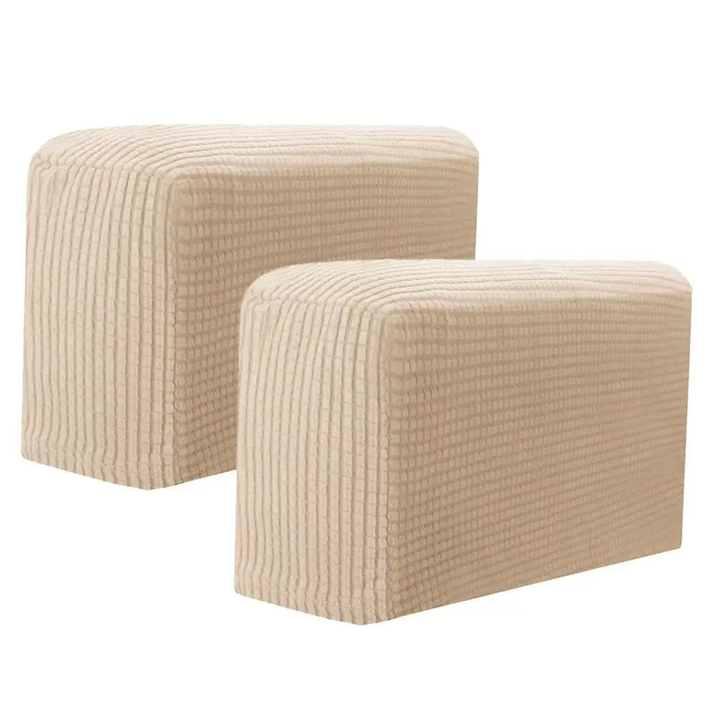 2PCS/SET Sofa Armrest Covers Fleece Premium Armrest Covers Stretchy Chair Sofa Couch Arm Protector Stretch to Fit