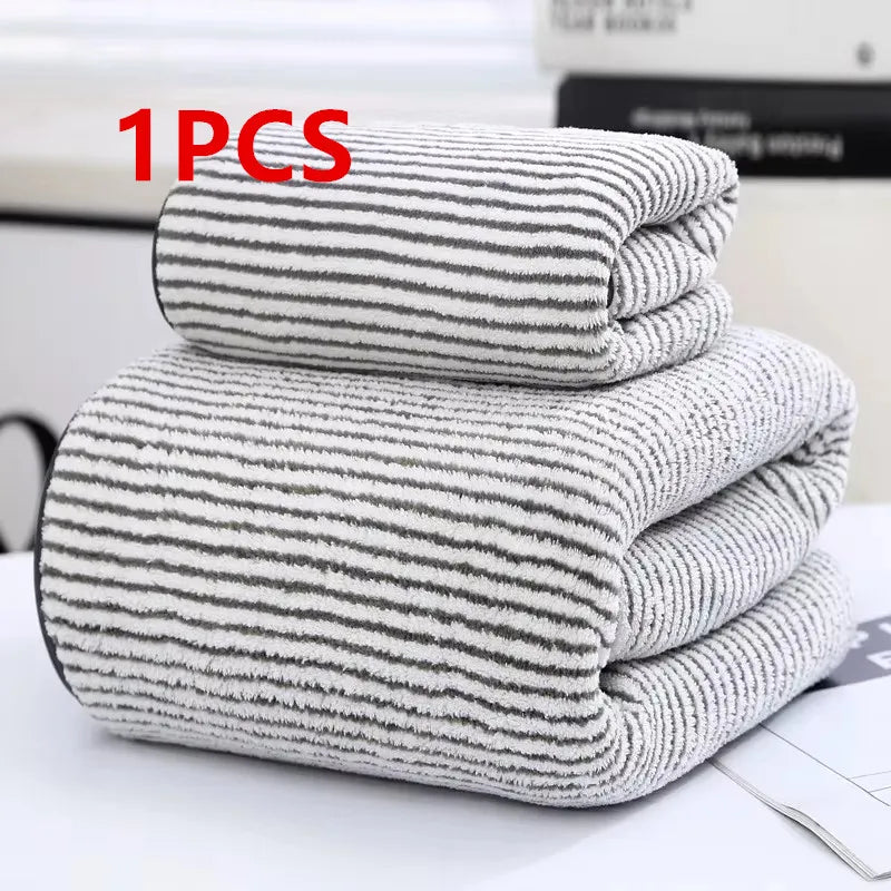 Adult bamboo charcoal fiber velvet bath towel, absorbent, soft, fast drying, high-quality, suitable for hotels and beauty salons