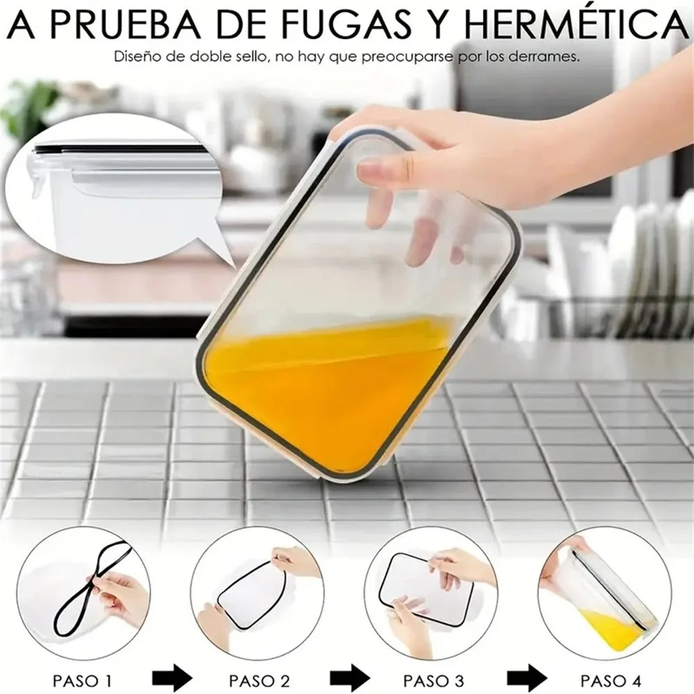 24pcs(12PCSLid and Containers) kitchen Storage Container Set - Dishwasher Safe, Reusable Plastic Bins with Flip Lids for Fruits