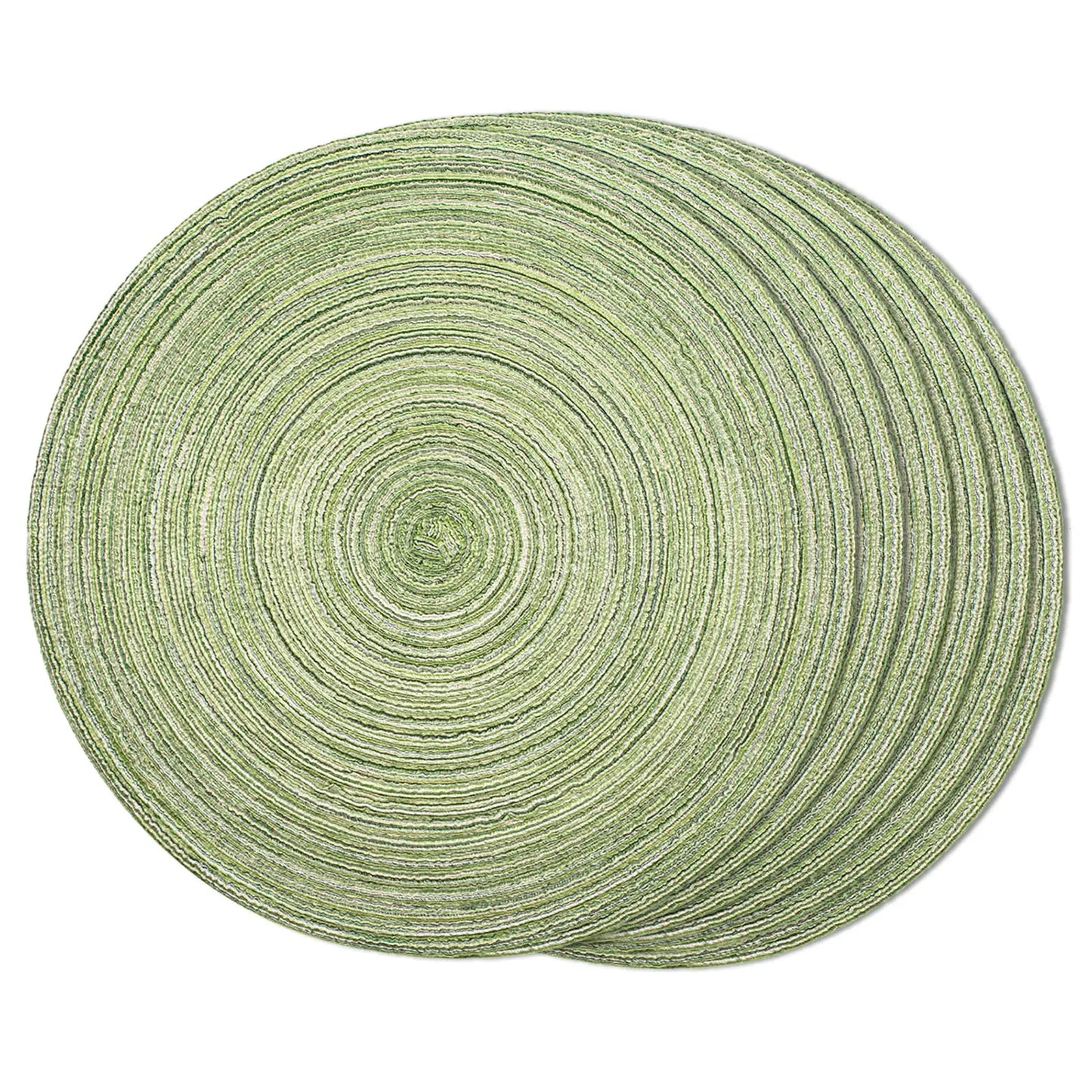 Round Braided Placemats Set of 4 Place mats for Dining Tables Woven Heat Resistant Table Mats