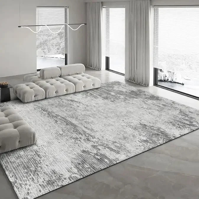 Light Luxury Carpets for Living Room Large Area Lounge Carpet Minimalist Bedroom Decor Gray Rug Home Soft Washable Floor Mat
