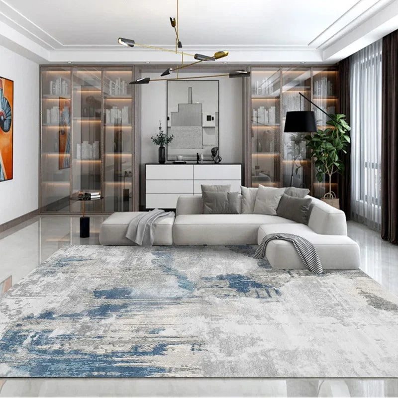 Light Luxury Carpets for Living Room Large Area Lounge Carpet Minimalist Bedroom Decor Gray Rug Home Soft Washable Floor Mat