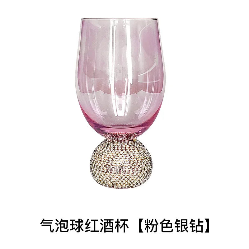 Light luxury European diamond glass wine glass, high value, diamond-wrapped red wines pirit cup, high-end whisky