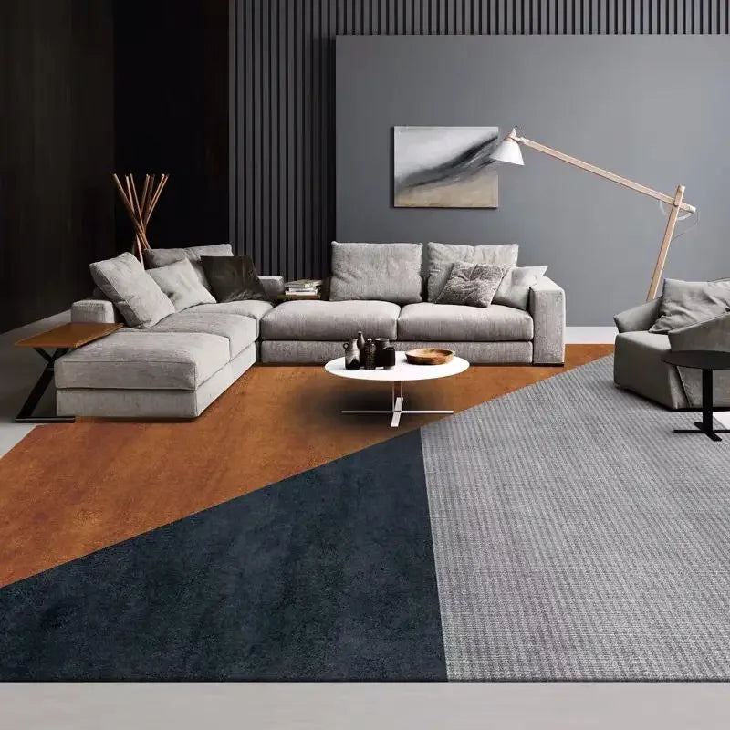 Light Luxury Carpets for Living Room Large Area Lounge Carpet Minimalist Bedroom Decor Gray Rug Home Soft Washable Floor Mat