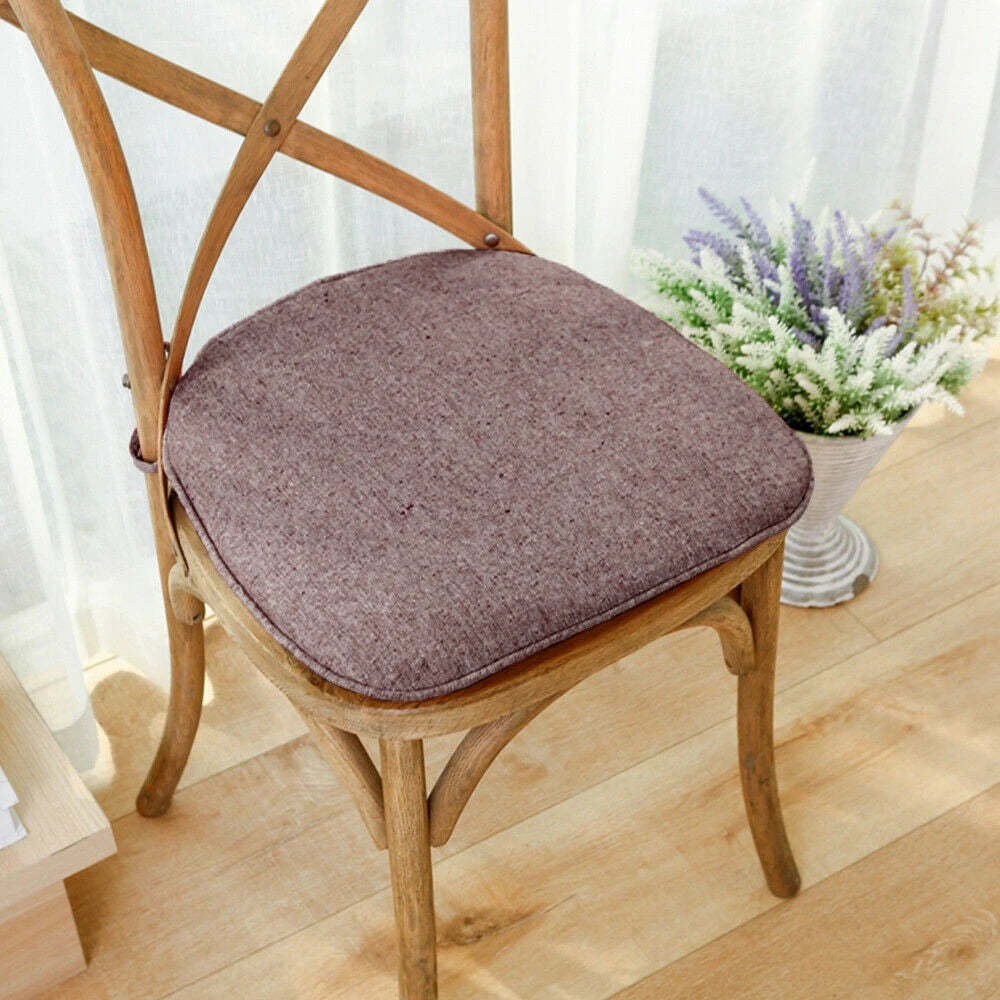 1 PCS Thick Chair Cushions Soft Comfortable Sanding Seat Pad Simple Removable Solid Color Chair Pad