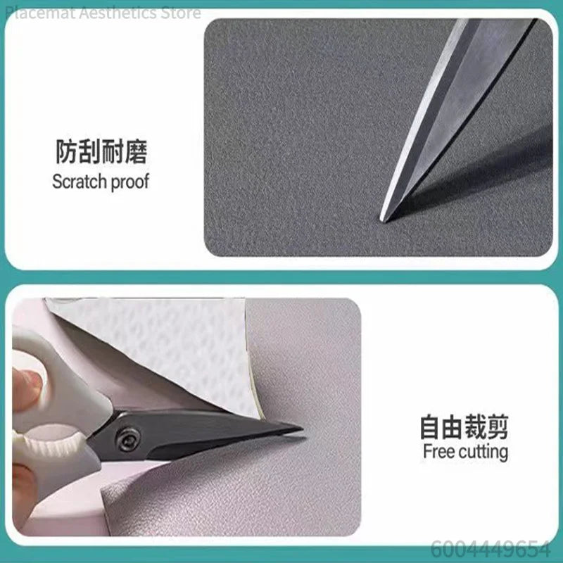 1pc Premium Sink Mat, Free Cutting - Leak-Proof Cabinet Protector Sink Mat, Reusable Cabinet Shelf Liner for Kitchen and Bathroo