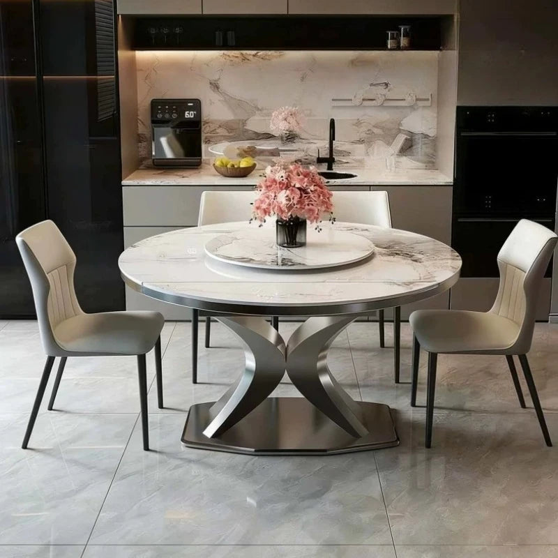 Cute Modern Mesa Plegable Luxury Furniture Luxury Dinner Round Table Salon Living Room Dinette Garden Small Dining Table Set