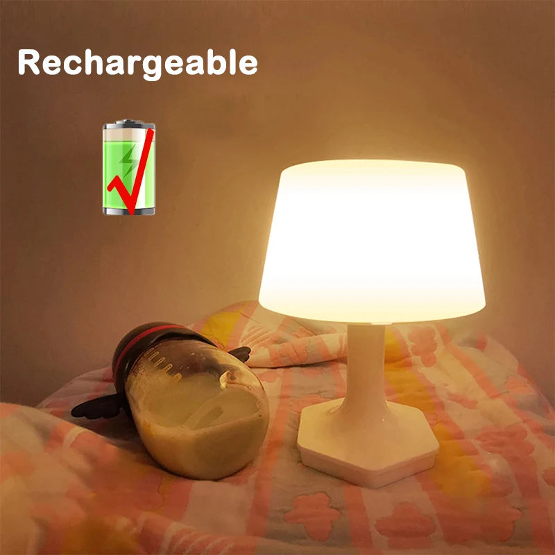 USB Rechargeable Led Table Lamp Protect Eyes Adjustable Brightness Bedroom Household Study Desk Lamp Eye Protection Night Light