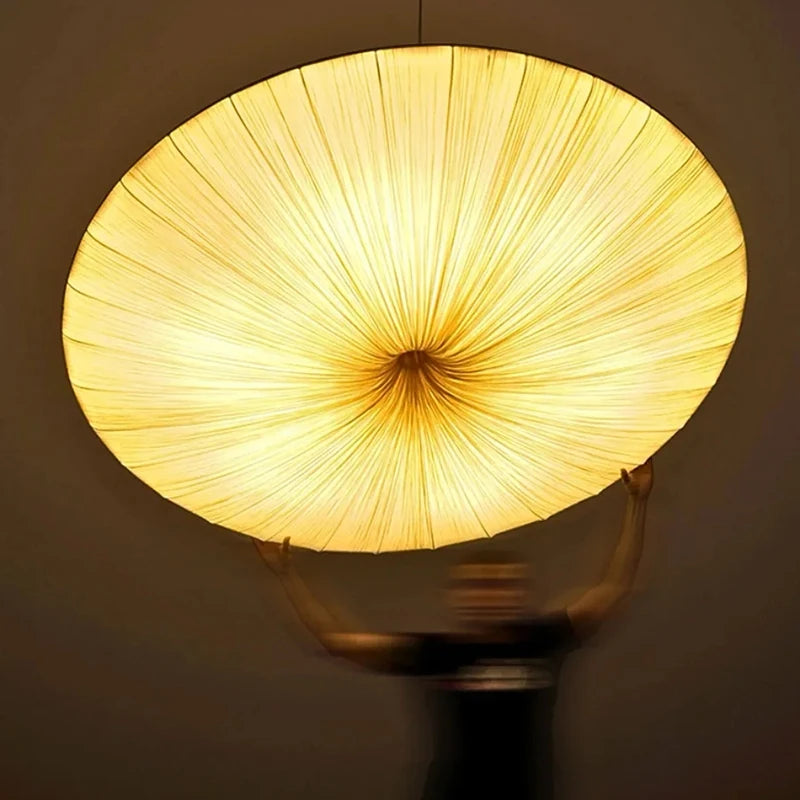 Japanese Wabi Sabi Cloth Pendant Light Bar Living Room B&B Bedroom Nordic Ceiling Chandelier Lighting Decor Lustre Hanging Lamps