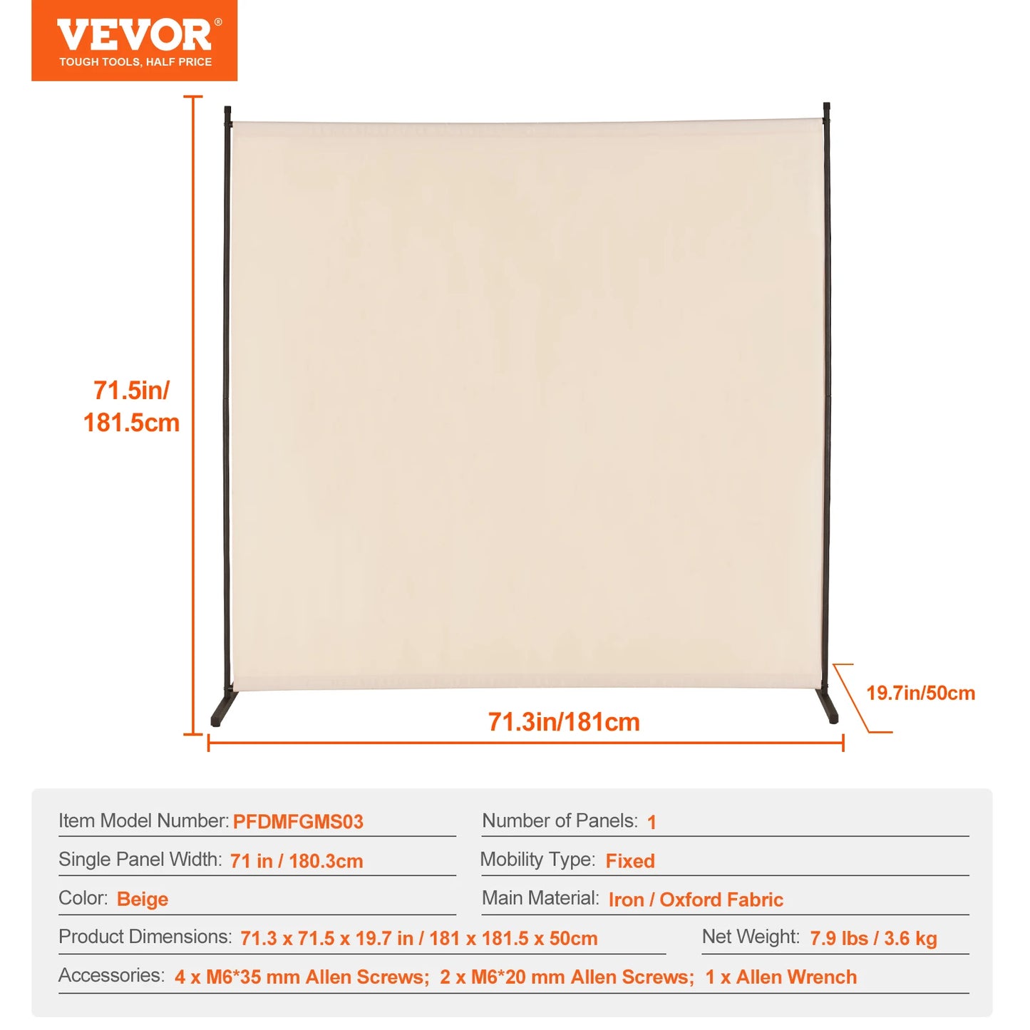 SucceBuy 1/3/4/6Panels PET Polyester Soundproof Screen Folding Privacy Portable PartitionDivider for RoomSeparation Freestanding