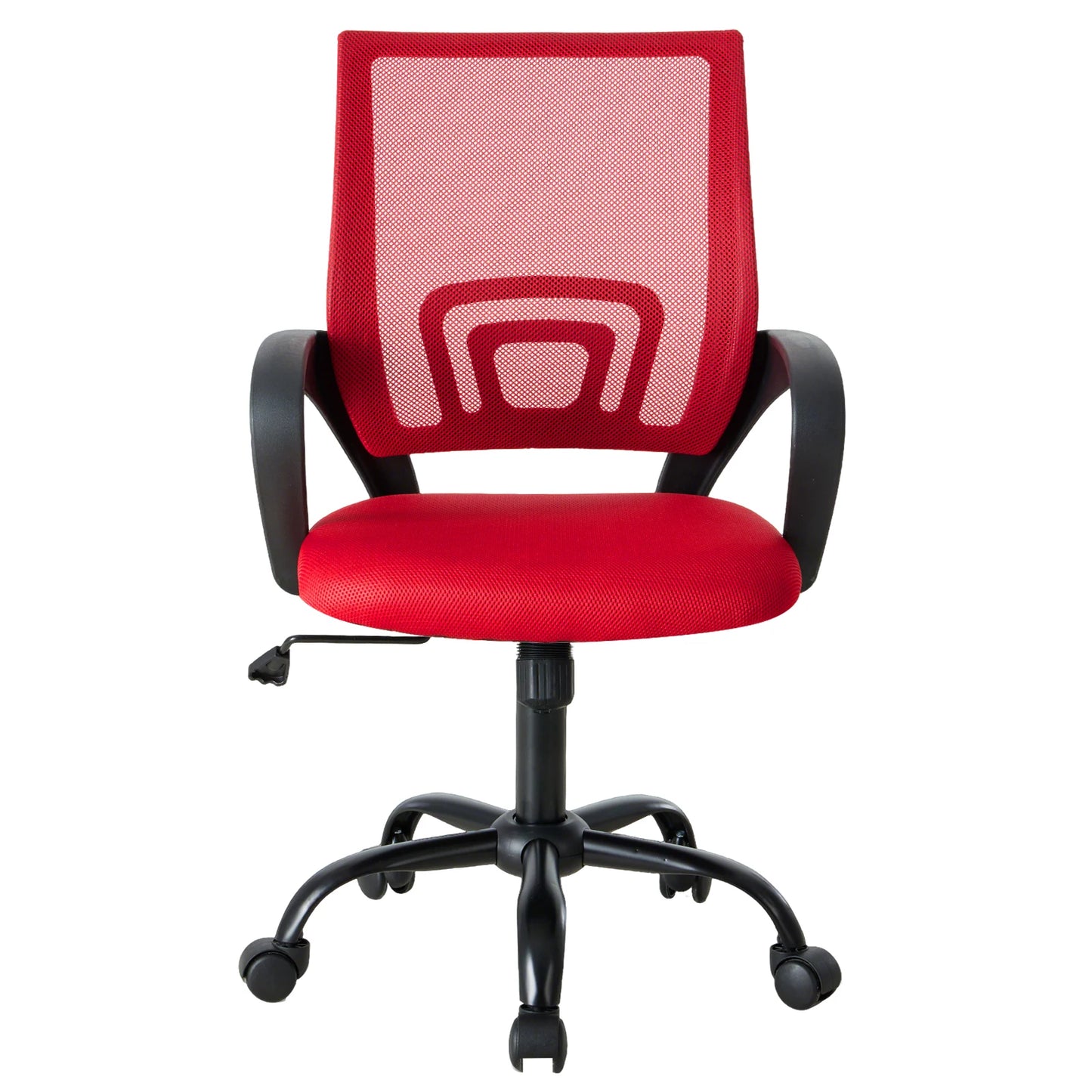 MCQ Office Desk Ergonomic Gaming Chair Height Adjustable with Fixed Armrest 360° Swivel Storage Back for Computer Meeting Room