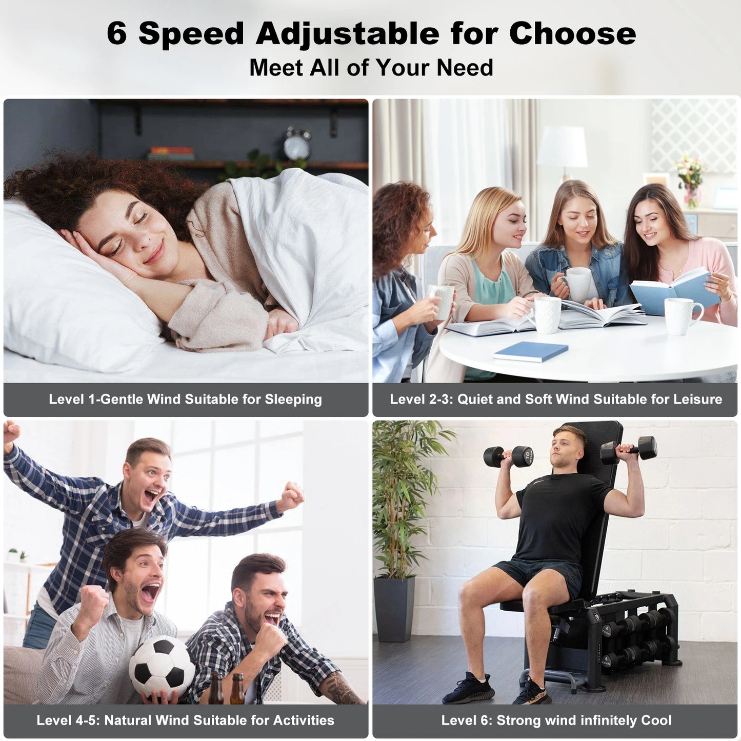 16 Inch LED Ceiling Fan Light with Remote Control  Infinite Dimming 6 Levels of Wind Speed Living Room Bedroom Chandelier Fan
