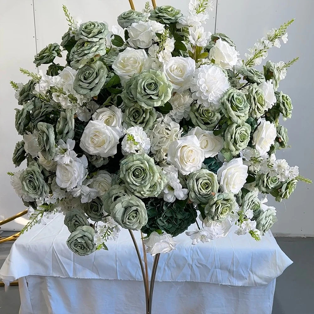 80/70/60/50/30cm Artificial Pink Large Flower Ball, Table Centerpiece for Special Event Decor, Floral Arrangement