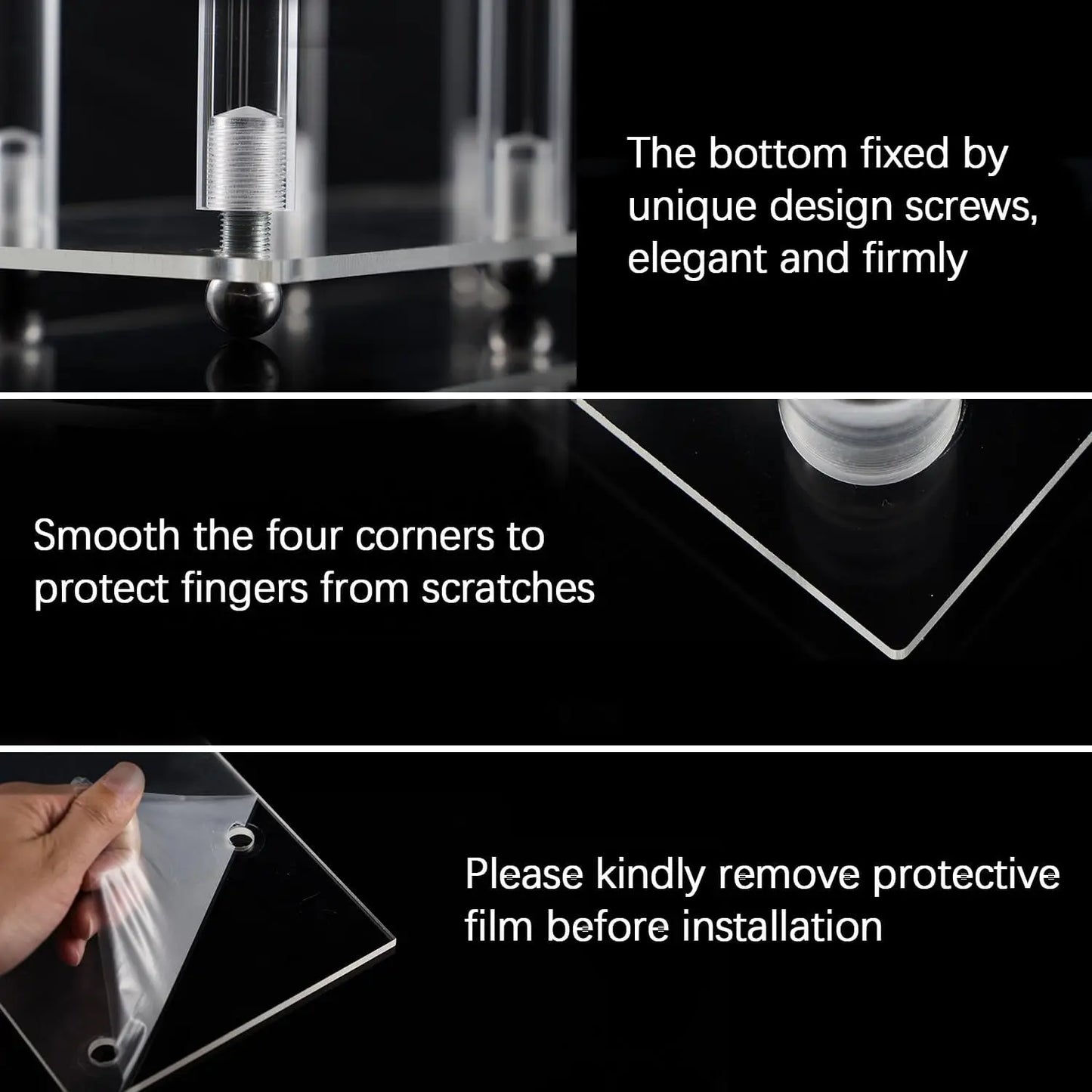 4pcs 7-Arm Acrylic Candlestick Clear Candelabra 26.5 Inch Tall for Hanukkah Living Room Decor