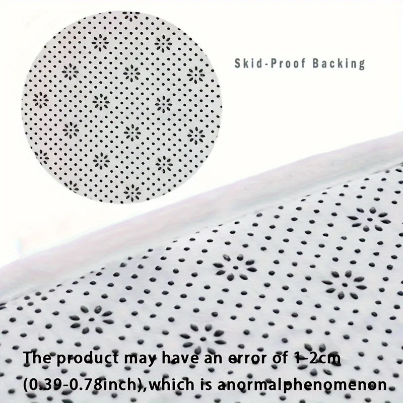 Classic Black White Checkered Long Runner Rug, Double Layer Checkerboard Pattern Non-Slip Washable Floor Mat for Kitchen
