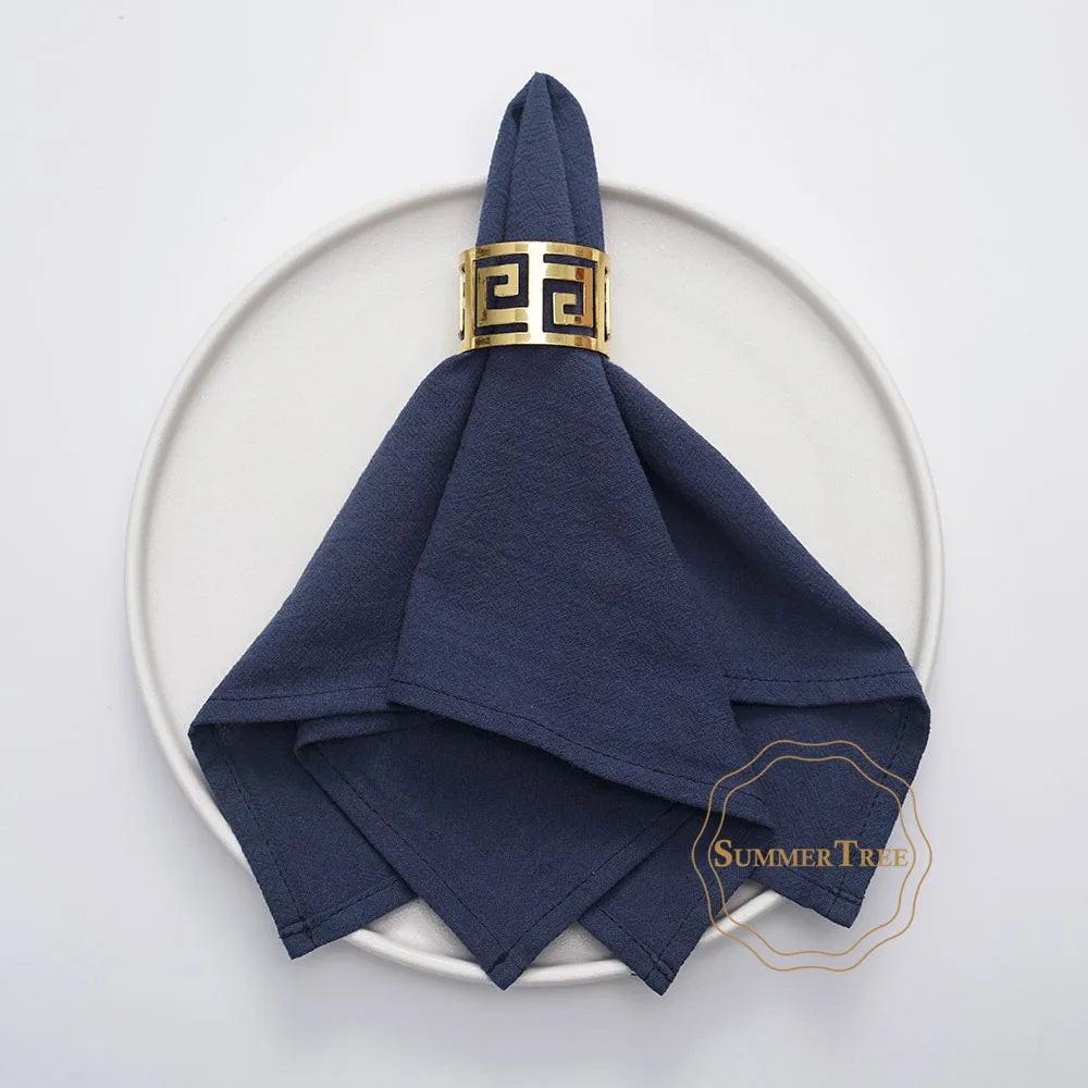 24 Pack 40cm x 40cm Cloth Napkins Washable Reusable Bulk Plain Cotton Table Napkin for Home Kitchen Dinner Wedding Decoration