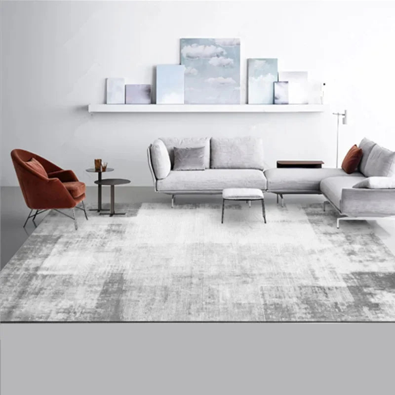 Light Luxury Carpets for Living Room Large Area Lounge Carpet Minimalist Bedroom Decor Gray Rug Home Soft Washable Floor Mat