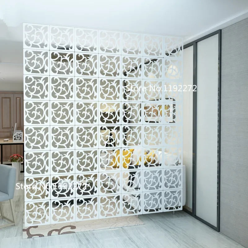 6pieces Bedroom modern Mobile hanging screen Biombo Hollow foldable double-sided carved  partition curtain living room porch