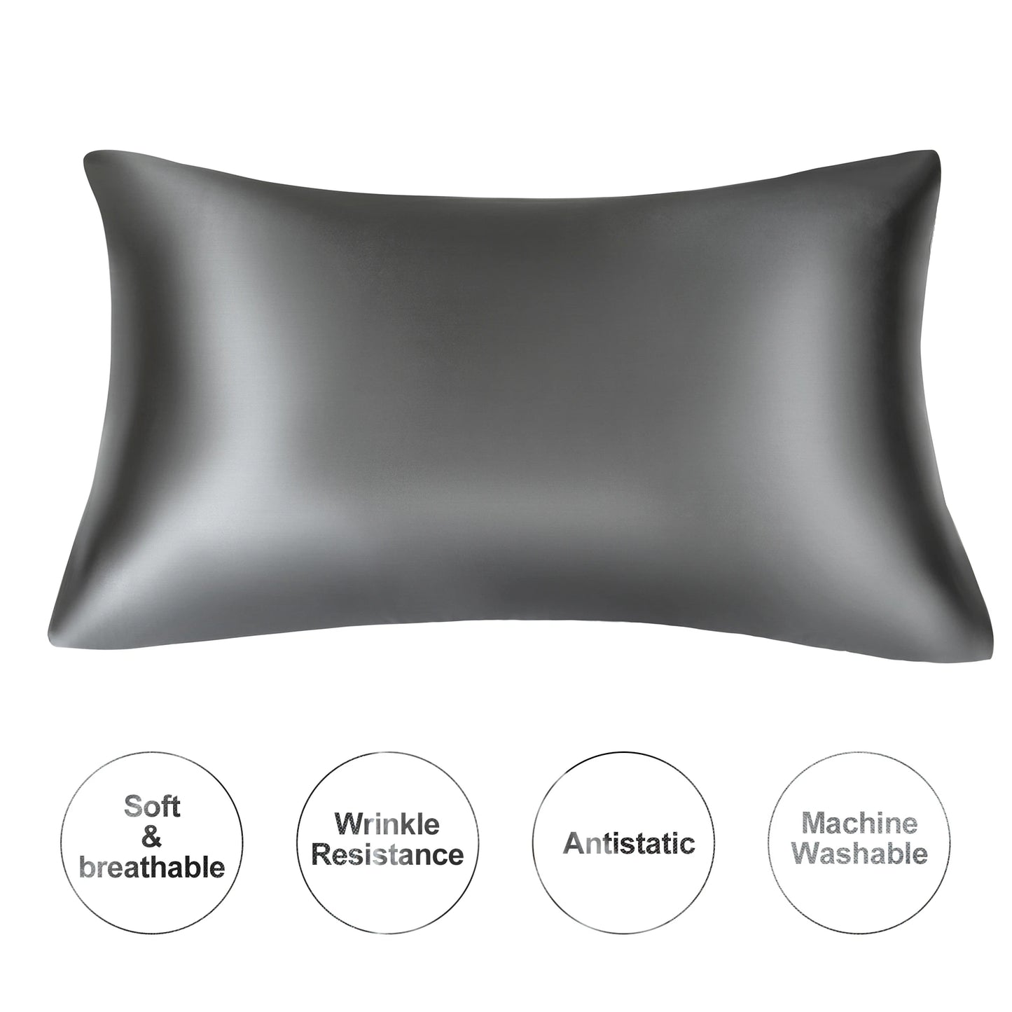 JuwenSilk silky stain pillowcase silky pillowcase natural silk pillowcase mulberry silk pillow case standard queen king