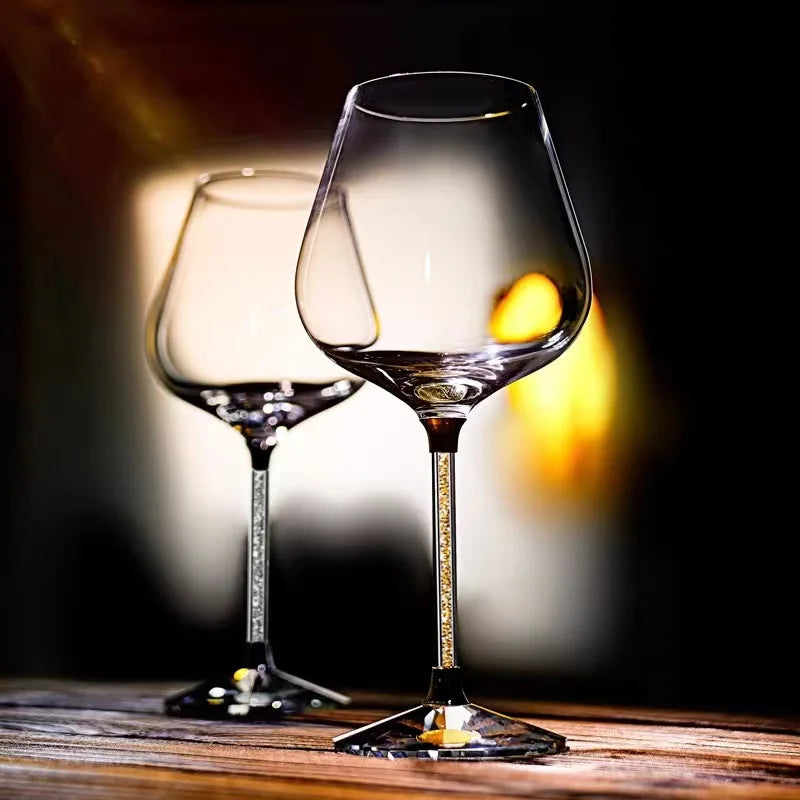 2Pcs light luxury high-end Burgundy red wine glass household crystal glass wine glass high-end