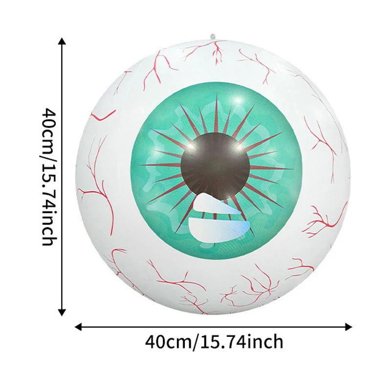 Halloween Giant LED Light Inflatable Pumpkin Ghost Eyeball PVC Model Spooky Atmosphere Ornament Festival Party Outdoor Décor