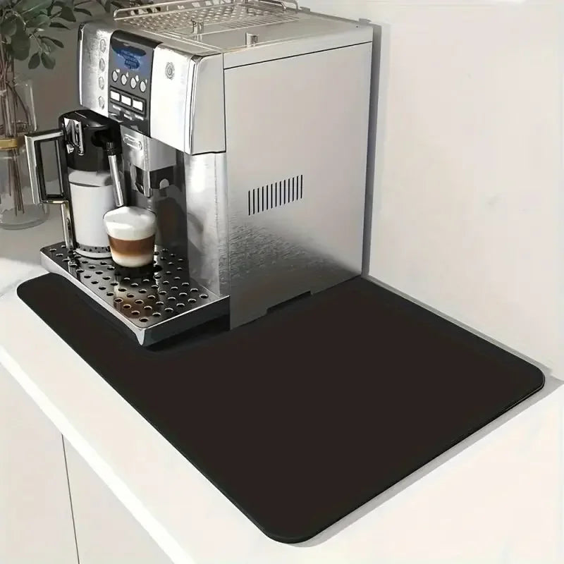 VIKAMA Pure Color Drying Dish Absorbent Dishware Kitchen Mat Coffee Machine Table Diatomaceous Earth Drainage Non-slip Carpet