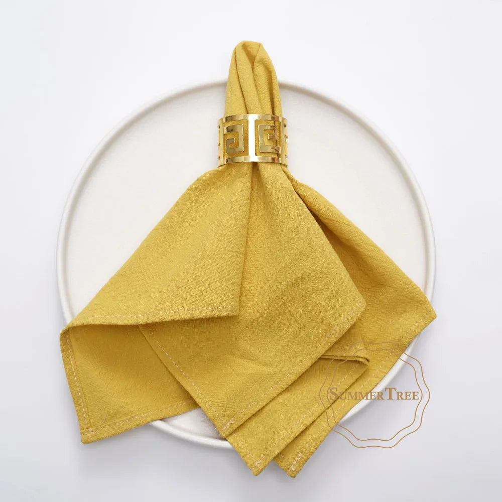 24 Pack 40cm x 40cm Cloth Napkins Washable Reusable Bulk Plain Cotton Table Napkin for Home Kitchen Dinner Wedding Decoration
