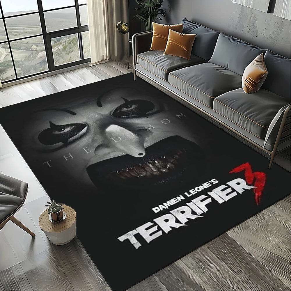 27 Style Terrifier Horror Movie Halloween Gift Area Rug Carpet for Living Room Bedroom Home Decor,kids Non-slip for Sofa Doormat