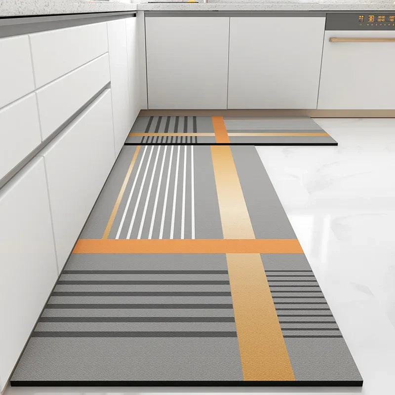 Kichen Vinyl Rug Anti Fatigue Floor Mats Pvc Waterproof Non-slip Carpet Runner Home Decor Long Rugs שטיח למטבח Alfombra Cocina