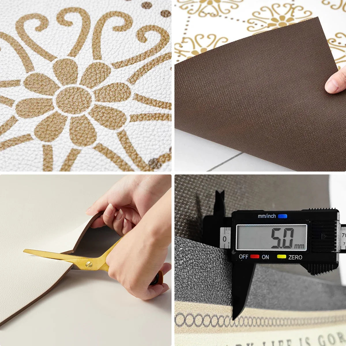 Carpet for Kitchen Floor Mat Pvc Leather Waterproof Non-slip Foot Mats Oil-proof Long Rug Spring Flower Home Decoration Rugs
