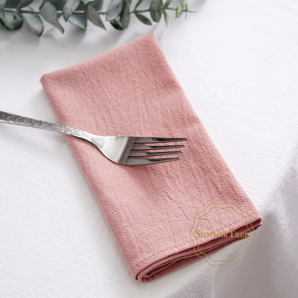 24 Pack 40cm x 40cm Cloth Napkins Washable Reusable Bulk Plain Cotton Table Napkin for Home Kitchen Dinner Wedding Decoration