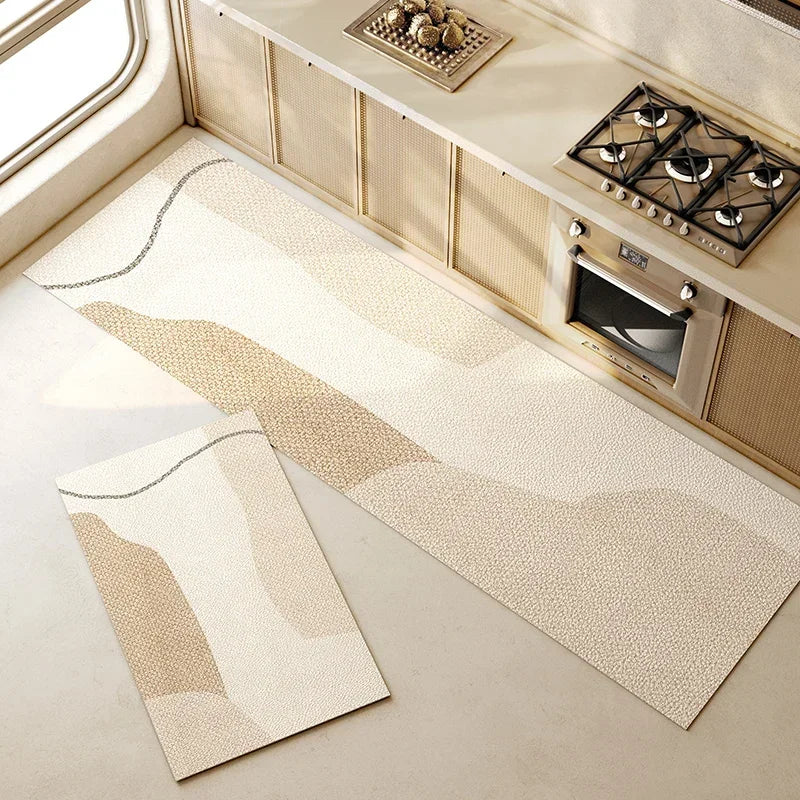 Kitchen Floor Mat Pvc Waterproof Oil-proof Carpet Mats Long Home Decoration Leather Rug Non-slip Custom 주방 카펫 Alfombra Cocina