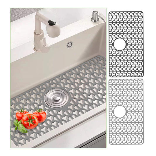 Silicone Kitchen Sink Mat Non SlipDishwashing Pad with Hollow DesignProtects Sink Bottom from Scratches Multi Functional Durable