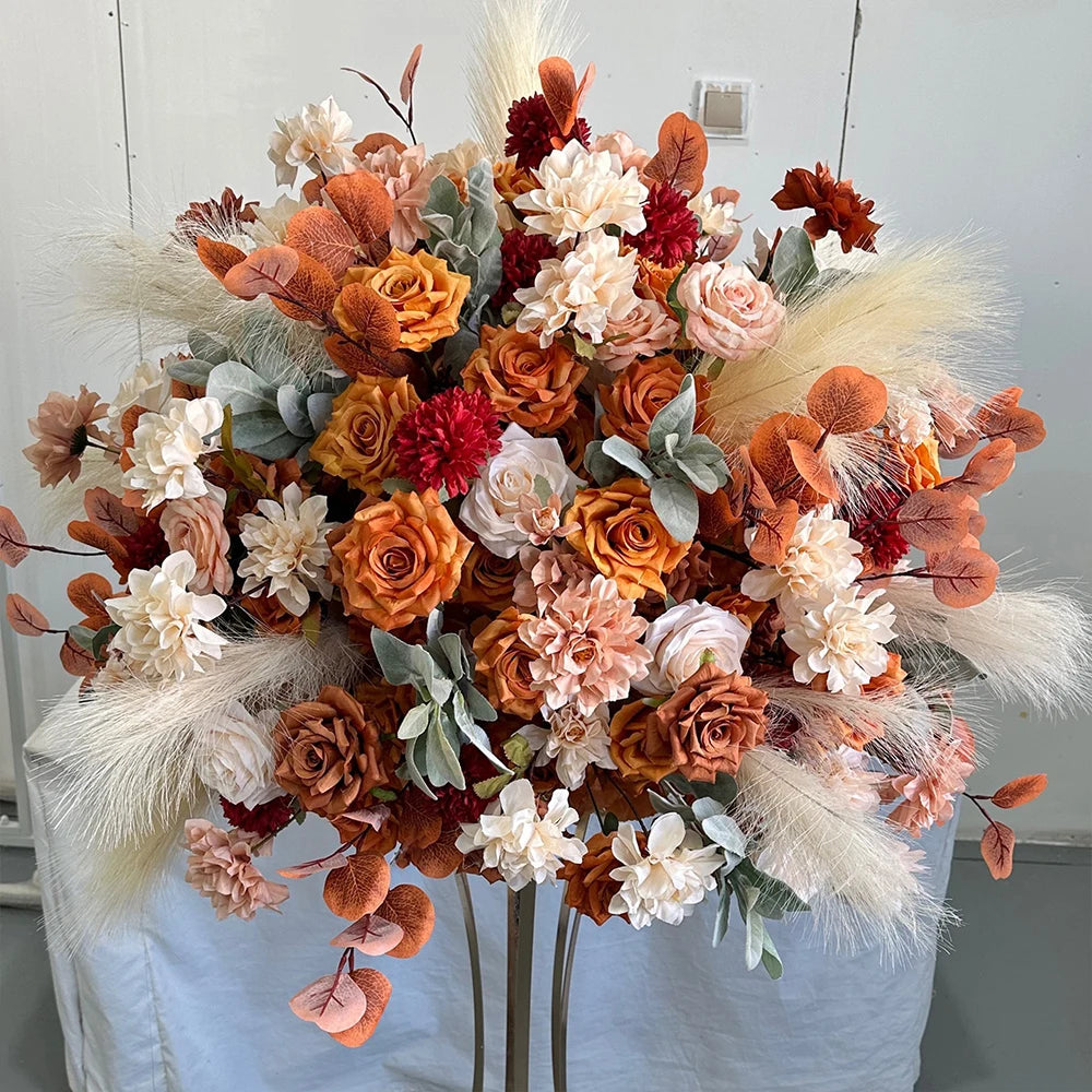 80/70/60/50/30cm Artificial Pink Large Flower Ball, Table Centerpiece for Special Event Decor, Floral Arrangement