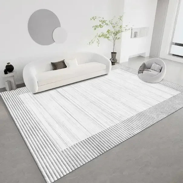 Light Luxury Carpets for Living Room Large Area Lounge Carpet Minimalist Bedroom Decor Gray Rug Home Soft Washable Floor Mat