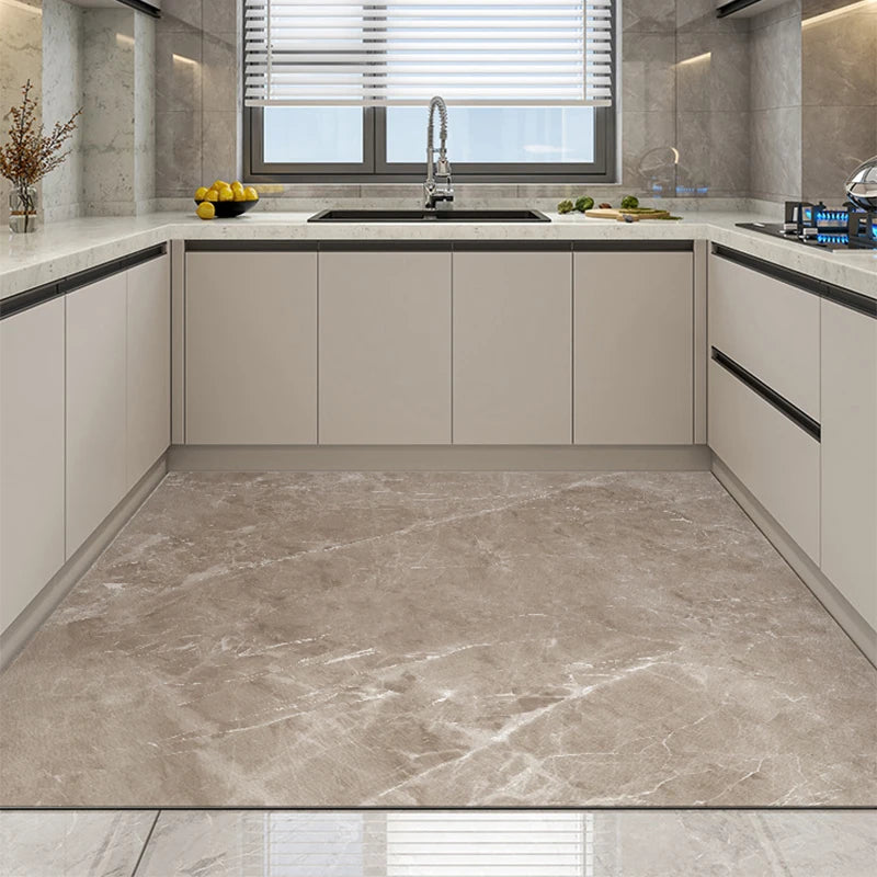 Marble Pattern Kitchen Carpet Stone Pattern Foot Mat Gray Black Dirty Resistant PVC Rug Waterproof Anti-Slip Art Floor Mat Ковер