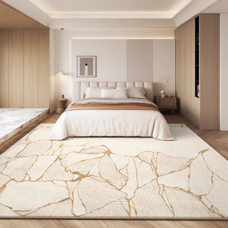 Cream Style Bedroom Decor Plush Carpet Thick Anti-slip Lounge Floor Mat Large Area Carpets for Living Room Fluffy Soft Study Rug