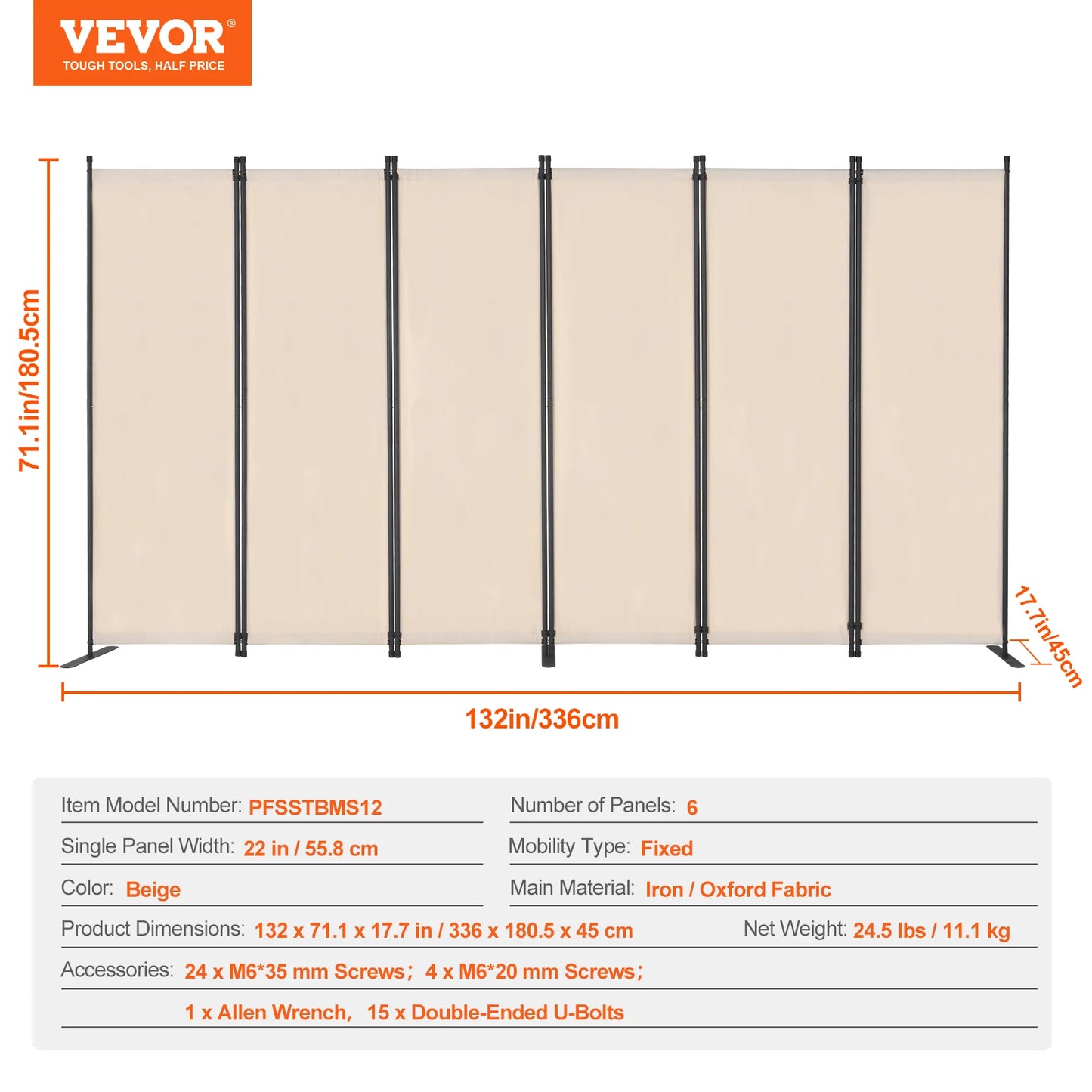 SucceBuy 3/4/6 Panel Room Divider Folding Privacy Screen and Portable Freestanding Room Partition for Office Bedroom Study Hotel