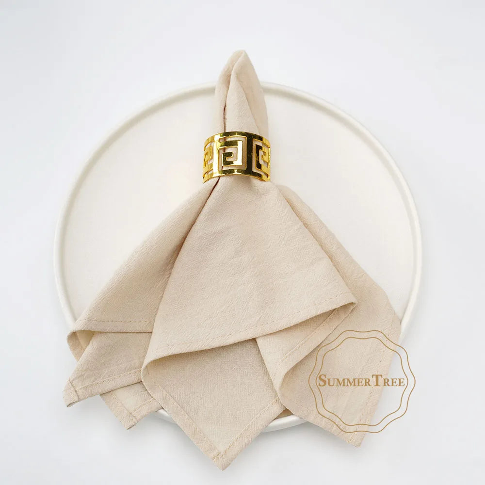 24 Pack 40cm x 40cm Cloth Napkins Washable Reusable Bulk Plain Cotton Table Napkin for Home Kitchen Dinner Wedding Decoration