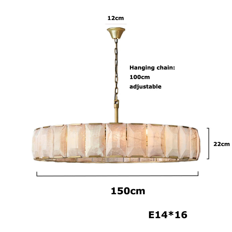 American Alabaster Pendant Chandelier Light for Living Room Dining Room Lustre Suspension Luminaire Lamp For Kitchen Island