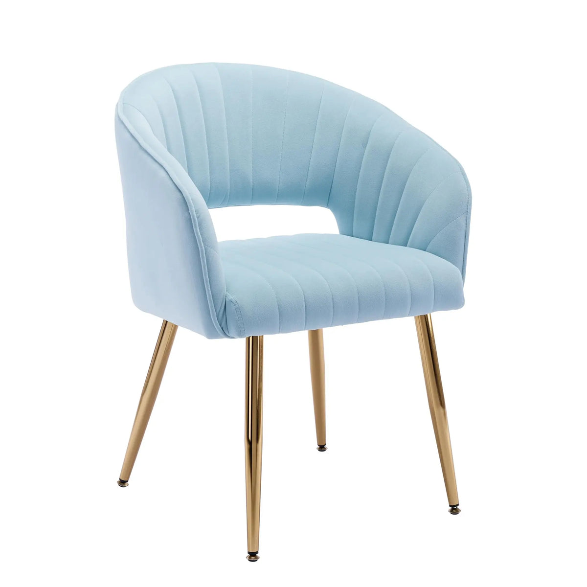 Home Office Swivel Velvet Desk Chair Modern Tufted Accent Armchair with Gold Base Ergonomic Computer Task Stool for Living Room